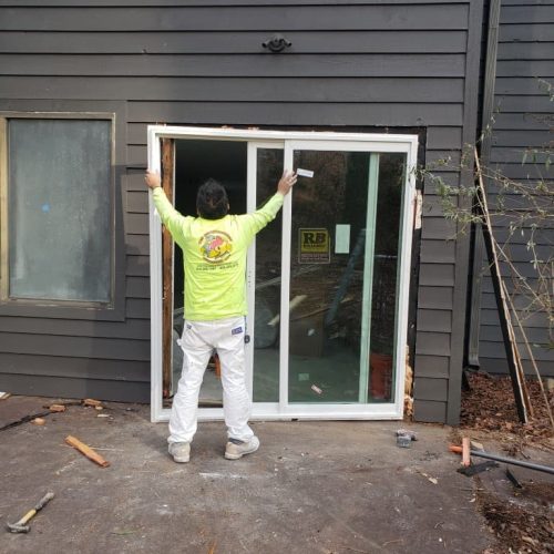 Installing a sliding glass door